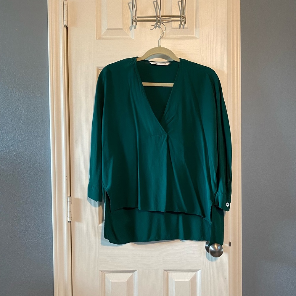 Zara Green Blouse